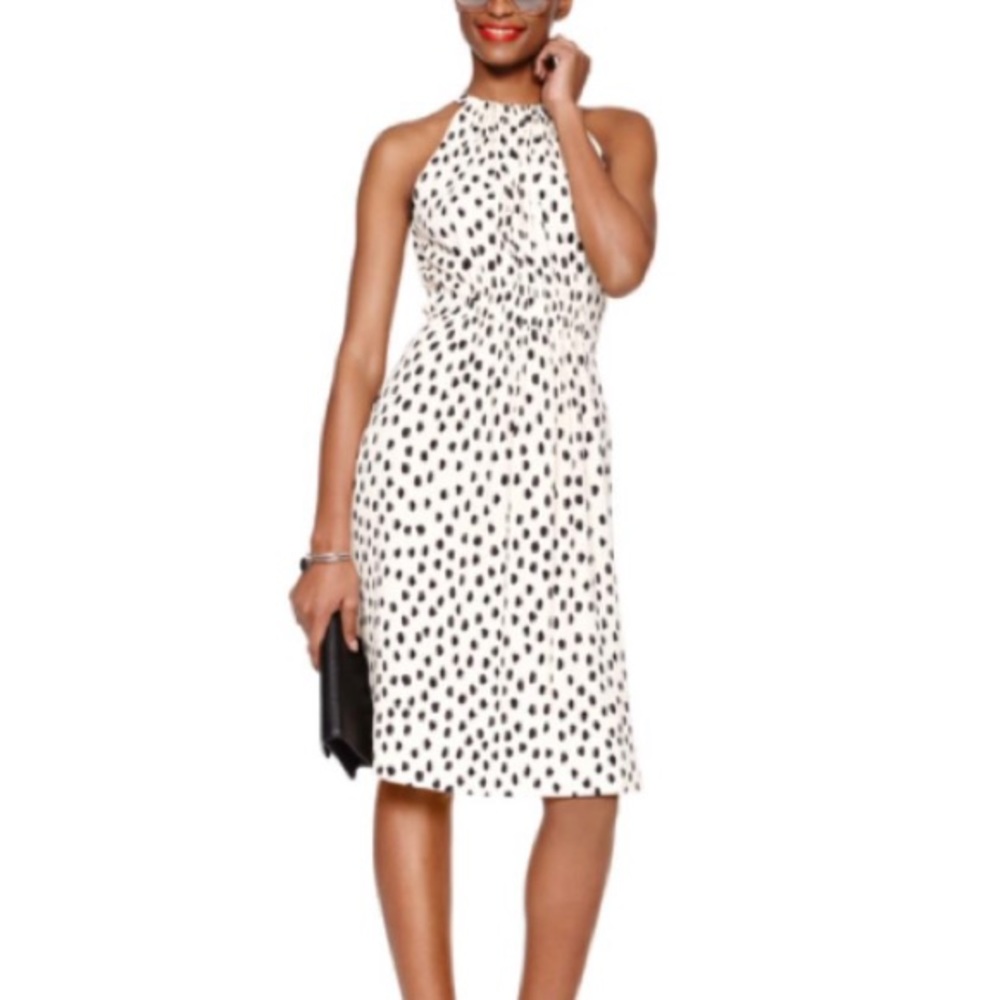 Kate spade Pink/Black Leopard Dot WorkOffice Dress